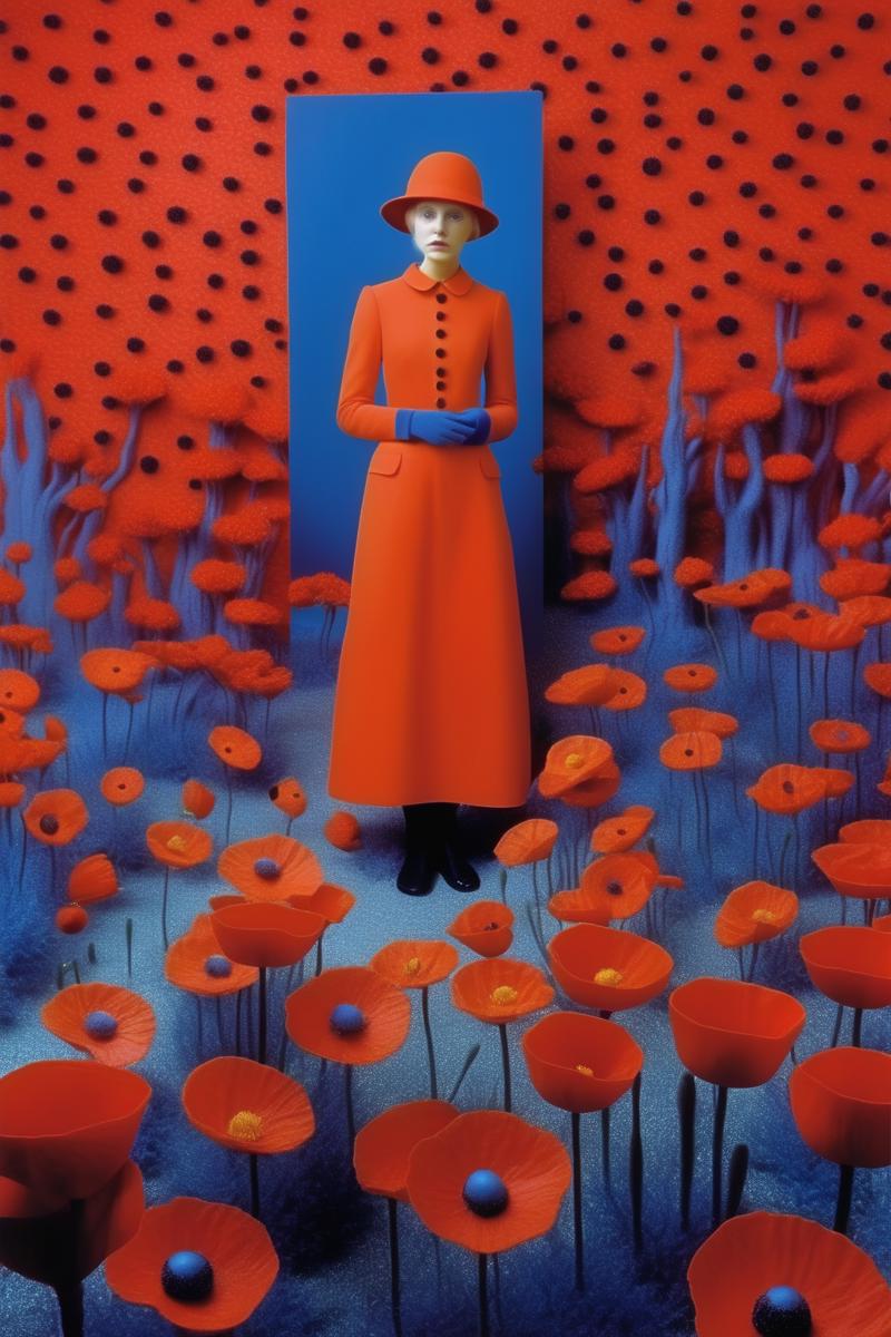 00234-3040432042-_lora_Sandy Skoglund Style_1_Sandy Skoglund Style - poppies and cornflowers.png